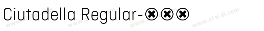 Ciutadella Regular字体转换